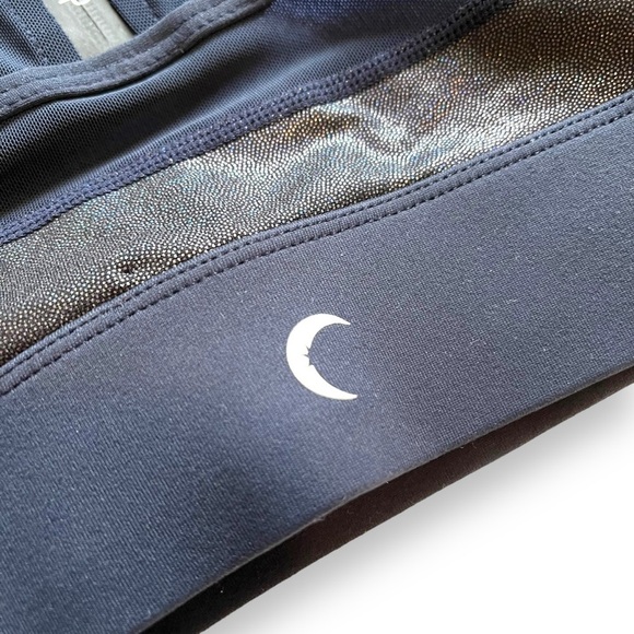 Zyia active size S navy blue twilight all star sports bra glitter mesh - Picture 6 of 7